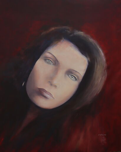 La robe rouge - a Paint Artowrk by Corinne lamoine